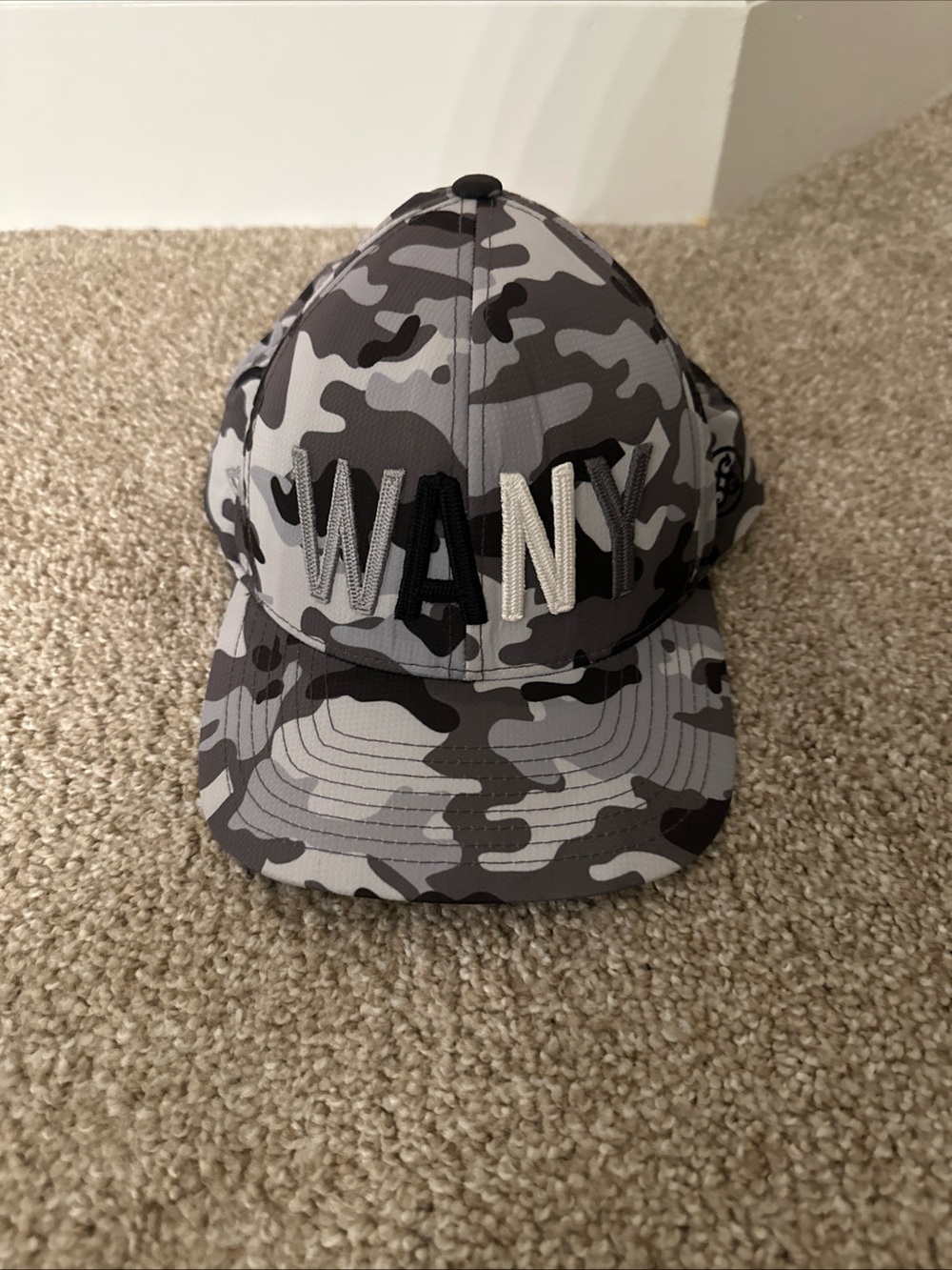 G/FORE Gray Camo Golf Cap with 'WANY' Embroidery